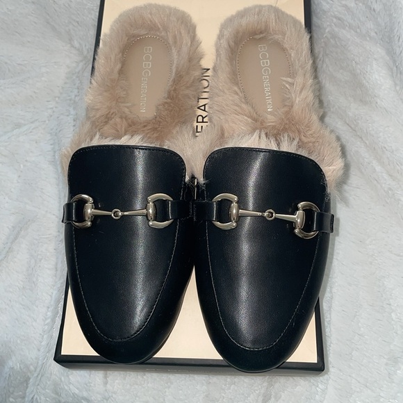NWT BCBGeneration Zorie-2 Faux Fur Lined Mule Loafer - Picture 8 of 13